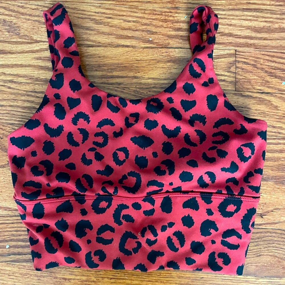 X by Gottex Red and Black animal print sports top XS